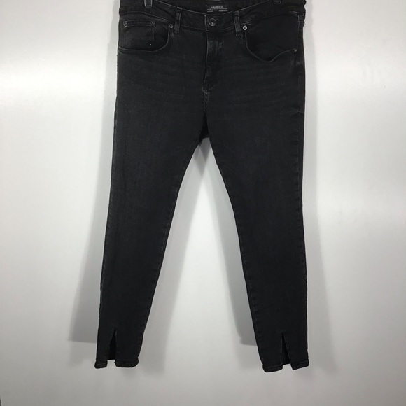Zara | Washed Slit Leg Black Skinny~12 - Picture 2 of 8